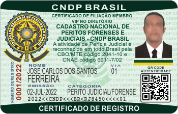 carteira cadastro nacional de peritos